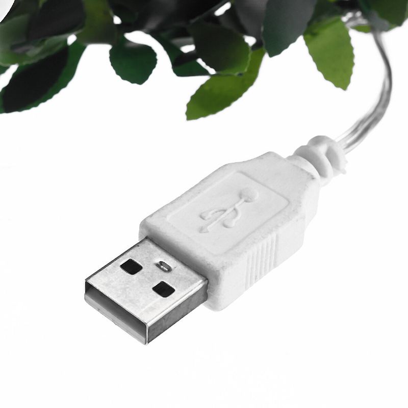 10/20/40 Led Dioda Napájená Přes Usb Umělá Růžová Květinová Víla Světla Řetězec Svatební Párty Domácí Vánoční Výzdoba