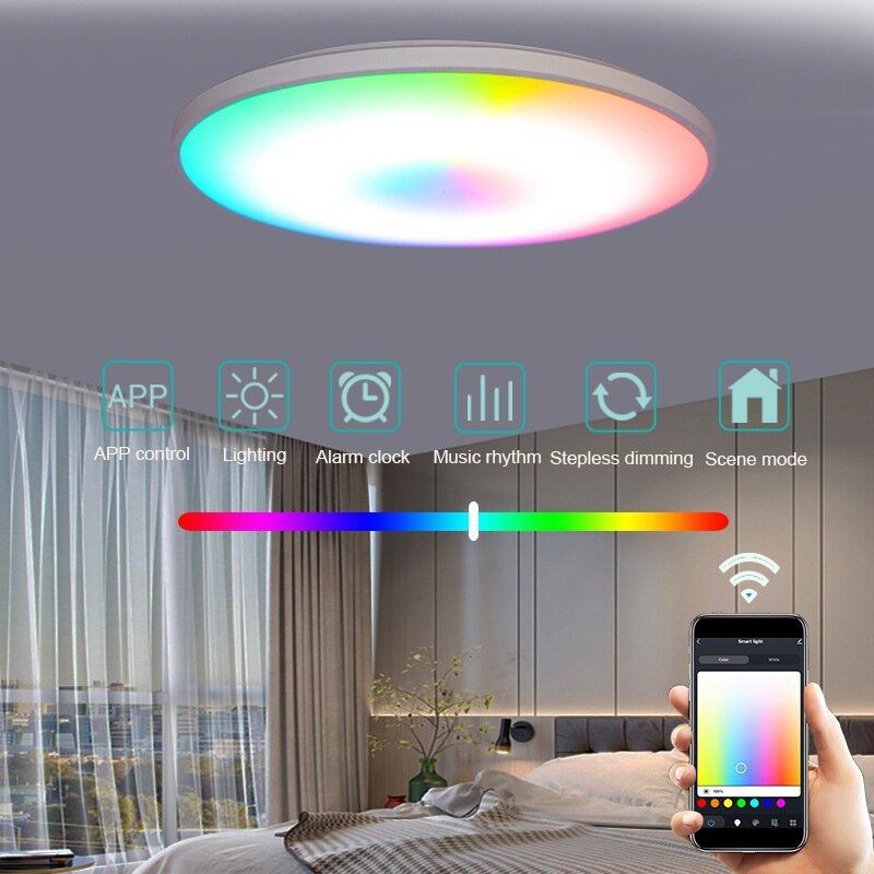 100v~260v 30w Rgbcw Wifi Smart Ceiling Light Dálkové Ovládání App Control Funguje S Alexa Google Assistant