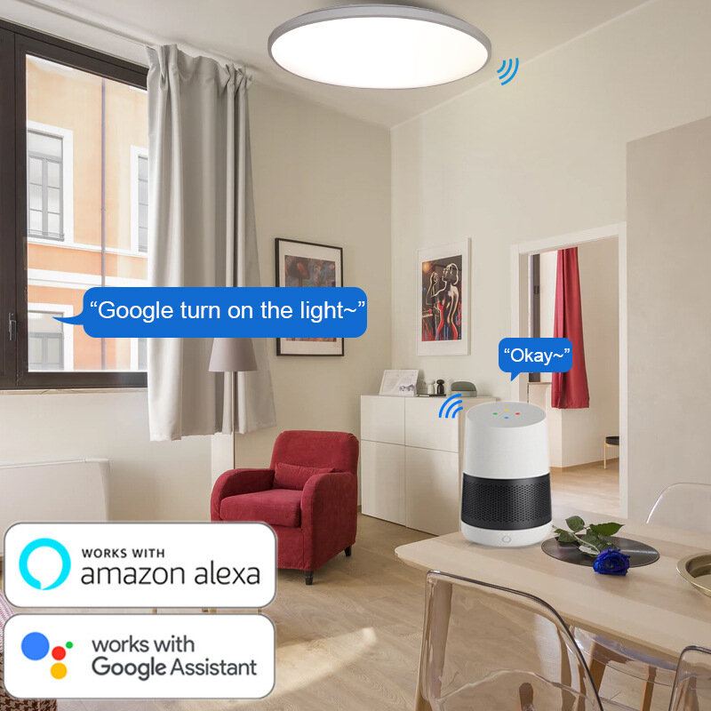 100v~260v 30w Rgbcw Wifi Smart Ceiling Light Dálkové Ovládání App Control Funguje S Alexa Google Assistant