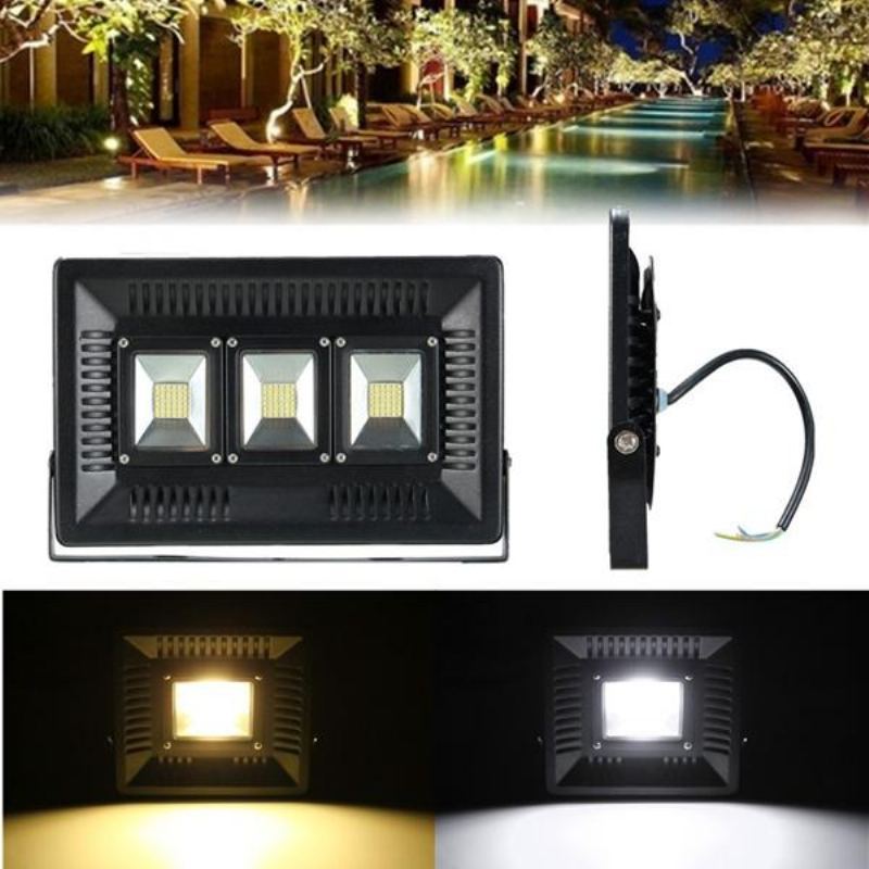 100w Led Ultratenká Vodotěsná Záplavová Lampa Venkovní Zahradní Ac220v