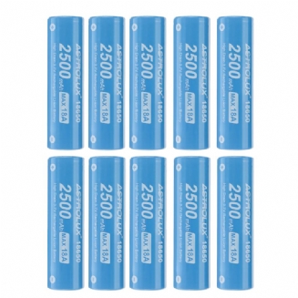 10ks E1825 18a 2500mah 3.7v 18650 Li-ion Baterie Nechráněná Dobíjecí Lithiová S Vysokým Odběrem Pro Astrolux Nitecore Lumintop Fenix Olight Svítilny Rc Hračky Domácí Nářadí