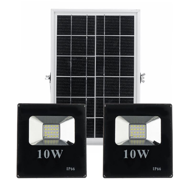 10w 25w 45w 65w Solární Panel Se 2 Nástěnnými Svítidly Vodotěsné Dálkové Ovládání Flood Light Park Yard Garden Příjezdová Cesta