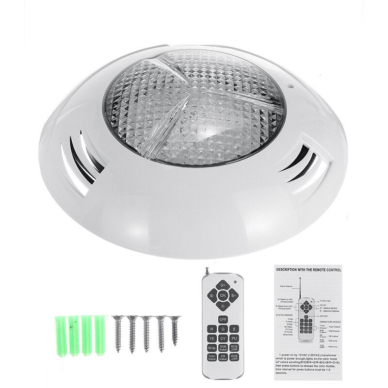 12v 114/216/432led Rgb Podvodní Světlo Do Bazénu Ip68 S Dálkovým Ovládáním Fontánové