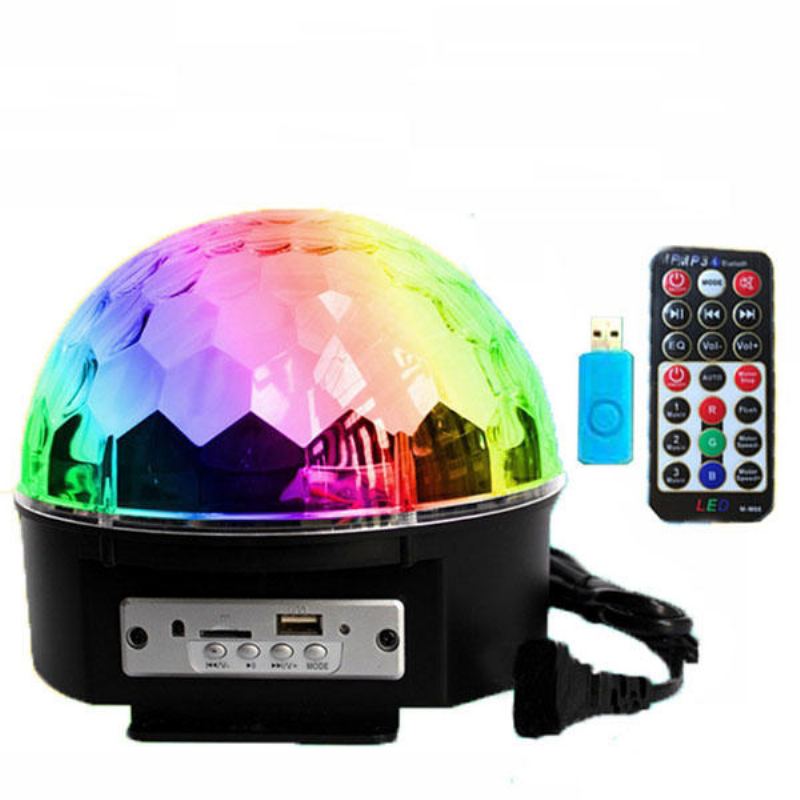 12w Bluetooth Hlasové Ovládání Led Magic Ball Stage Lamp Barevná Mp3 Diskotéka S Dálkovým Ovladačem