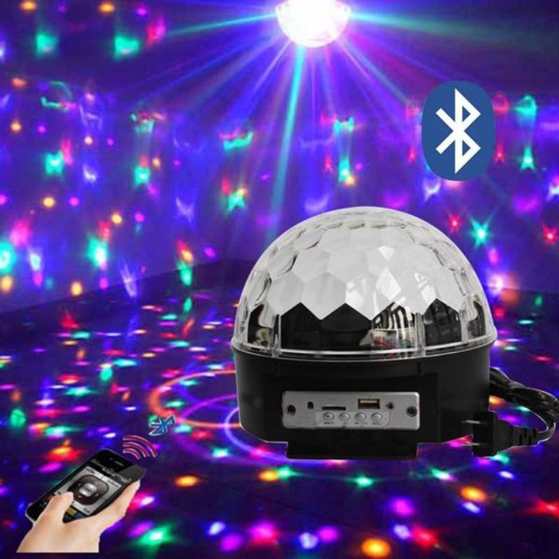 12w Bluetooth Hlasové Ovládání Led Magic Ball Stage Lamp Barevná Mp3 Diskotéka S Dálkovým Ovladačem