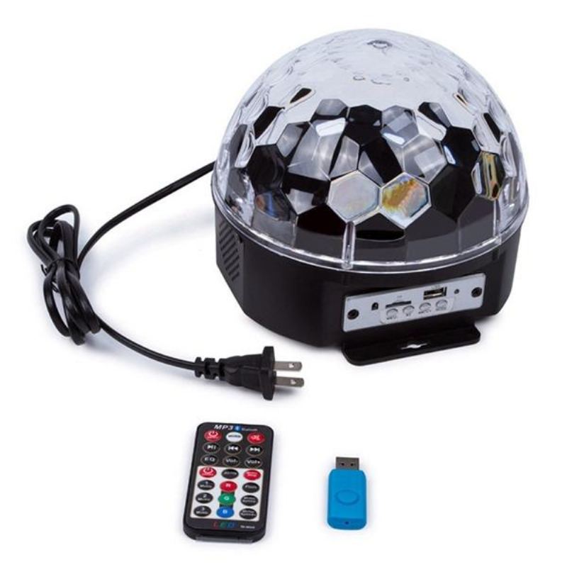 12w Bluetooth Hlasové Ovládání Led Magic Ball Stage Lamp Barevná Mp3 Diskotéka S Dálkovým Ovladačem