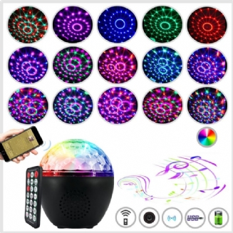 16 Barev Bluetooth Reproduktor Disco Koule Mini Hudba Audio Scéna Světlo Dálkové Ovládání Přenosný Projektor Klubová Párty