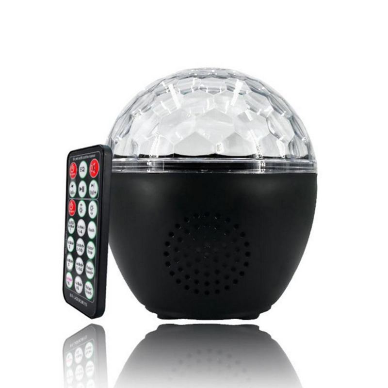 16 Barev Bluetooth Reproduktor Disco Koule Mini Hudba Audio Scéna Světlo Dálkové Ovládání Přenosný Projektor Klubová Párty