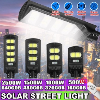 160/320/480/640cob Led Solární Pouliční Světlo Pir Pohybový Senzor Venkovní Nástěnná Lampa S Dálkovým Ovládáním