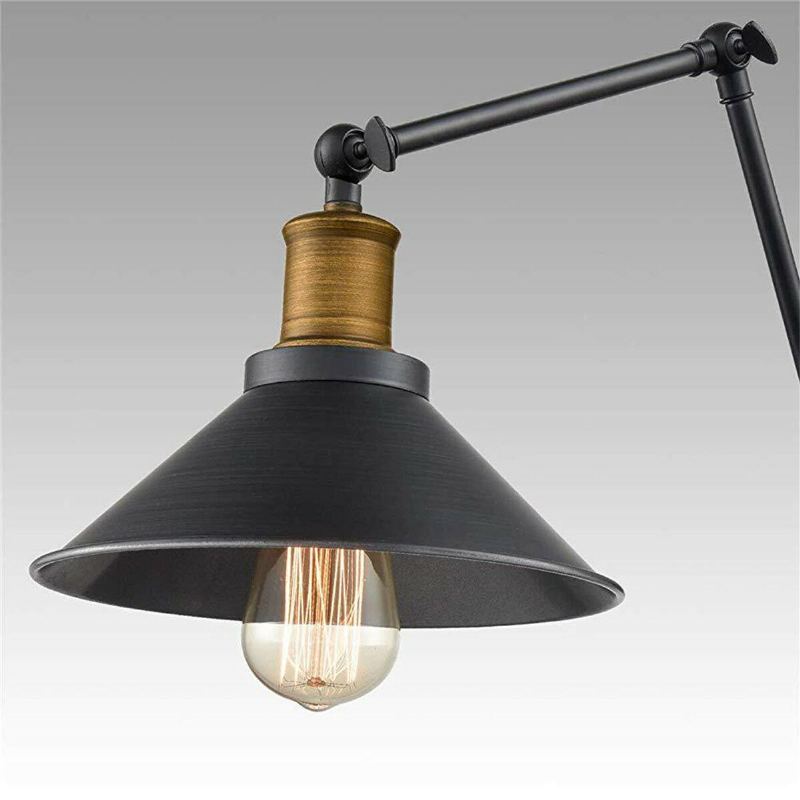 1pcs/2pcs 60w 110v Us Zástrčka Industrial Black Sconce Nastavitelný Úhel Otočného Ramene Vintage Nástěnná Zásuvná Lampa