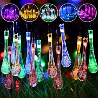 20m 200 Led Solární Kapka Vody Fairy String Light Garden Party Vánoční Dekorace