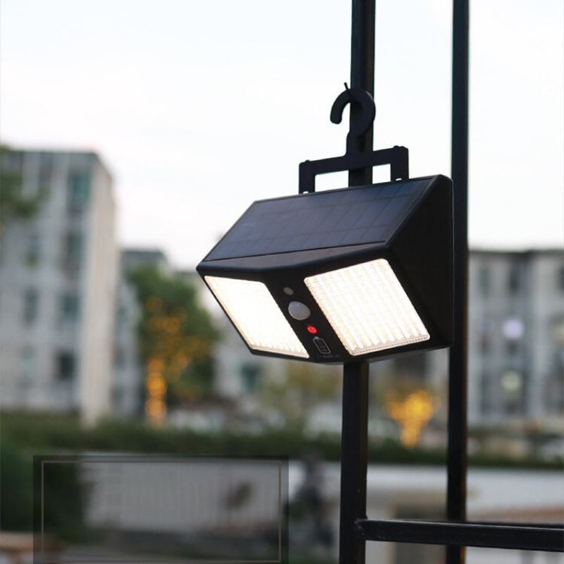 20w 360led Vodotěsné Solární Světlo Senzor Člověka Venkovní Zahradní Bezpečnostní Nástěnná Lampa + Dálkové Ovládání