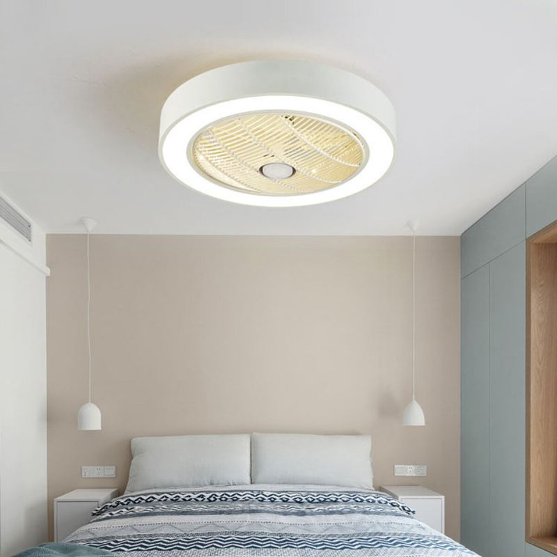 220v 50cm Led Stropní Ventilátor Světlo App Bt Dálkové Ovládání 3 Barvy Stmívatelné 3 Rychlosti Větru Pro Vnitřní Ložnici