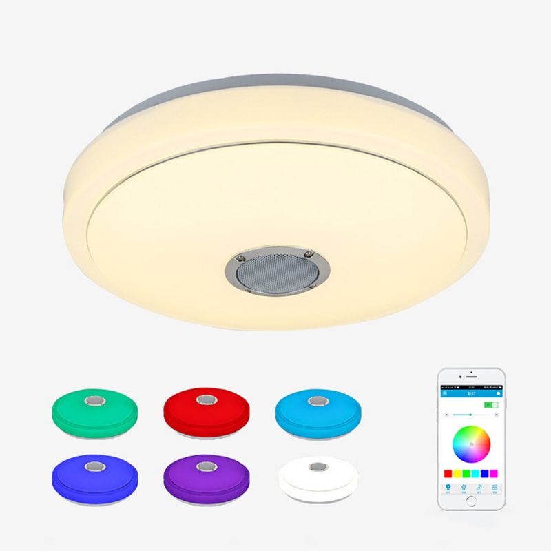 24/36/60w Inteligentní Led Stropní Svítidlo Rgb Bluetooth App Hudební Reproduktor Stmívatelný 110-220v