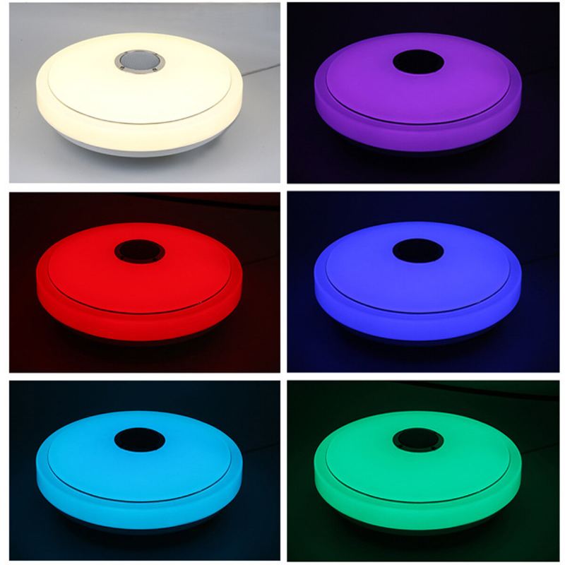 24/36/60w Inteligentní Led Stropní Svítidlo Rgb Bluetooth App Hudební Reproduktor Stmívatelný 110-220v