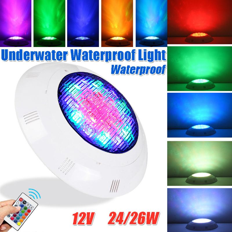 24w/36w 12v Světlo Do Bazénu Rgb Led Žárovka Podvodní Dekorativní Světla S Dálkovým Ovládáním Ip68