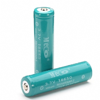 2pcs Meco 3.7v 4000mah Chráněná Dobíjecí 18650 Li-ion Baterie