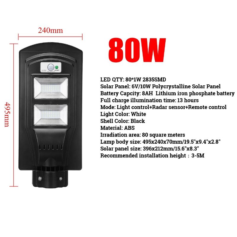 3000w Led Solární Pouliční Světlo Flood Light Motion Sensor Remote Outdoor Garden