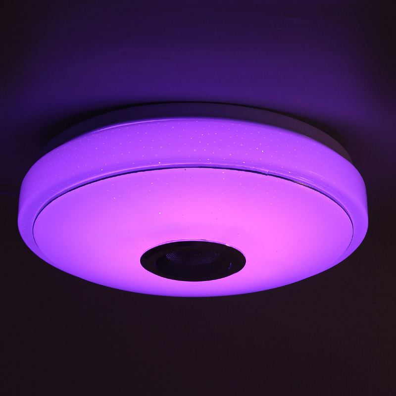 33cm 100w Bluetooth Wifi Led Stropní Světlo Rgb Hudební Reproduktor Stmívatelná Lampa App Dálkové Ovládání 110-245v