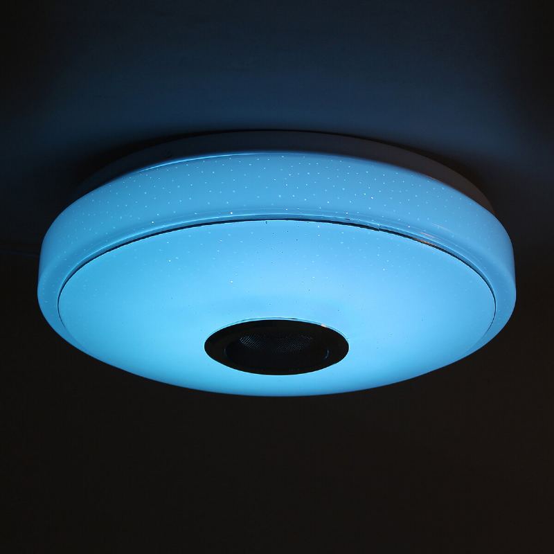 33cm 100w Bluetooth Wifi Led Stropní Světlo Rgb Hudební Reproduktor Stmívatelná Lampa App Dálkové Ovládání 110-245v