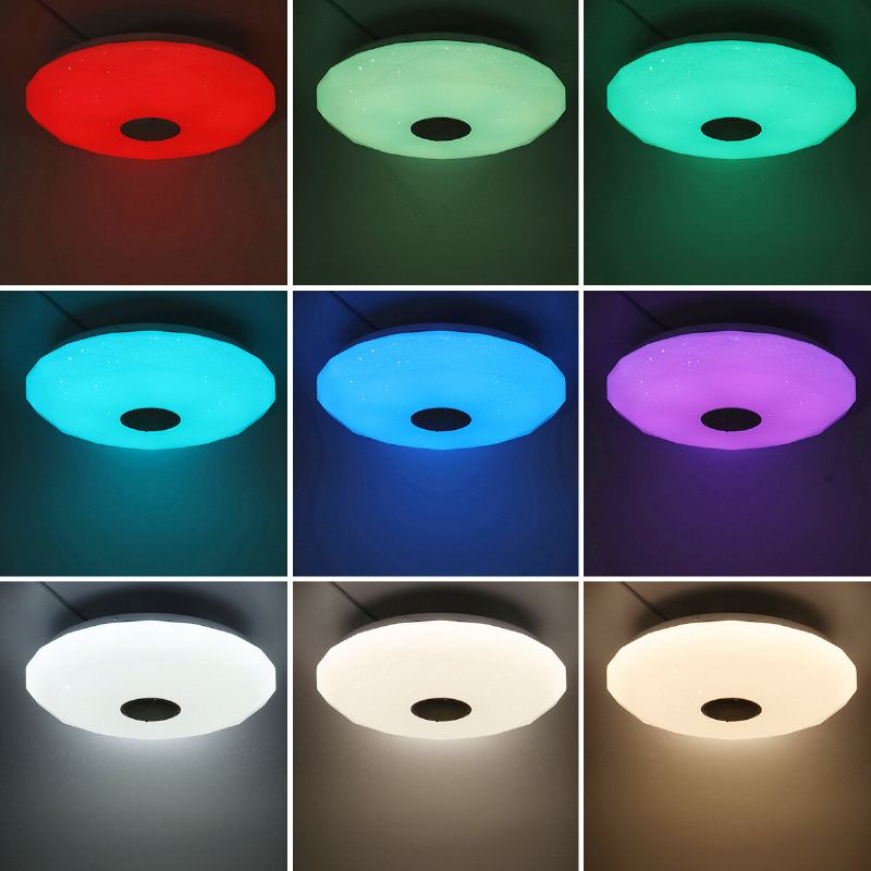 33cm/40cm 36w Led Rgb Hudební Chytrá Stropní Lampa Bluetooth App/dálkové Ovládání Kuchyň Ložnice Koupelna 85-265v