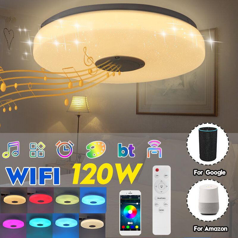 33cm Led Stropní Svítidla Barevná Downlight Lamp Smart Control Bluetooth Wifi App Home