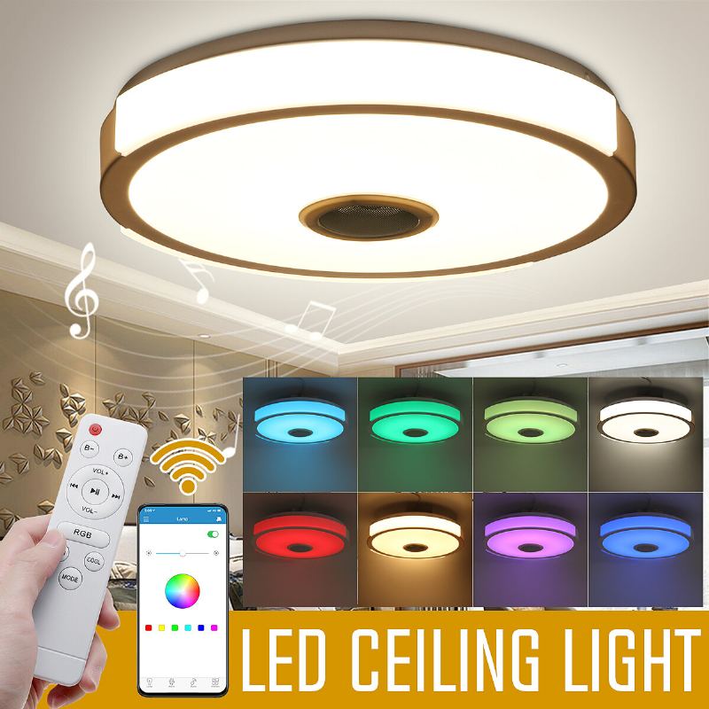 36w 108led Hudební Stropní Lampa Rgb App + Dálkové Ovládání Ložnice Studovna Obývací Pokoj