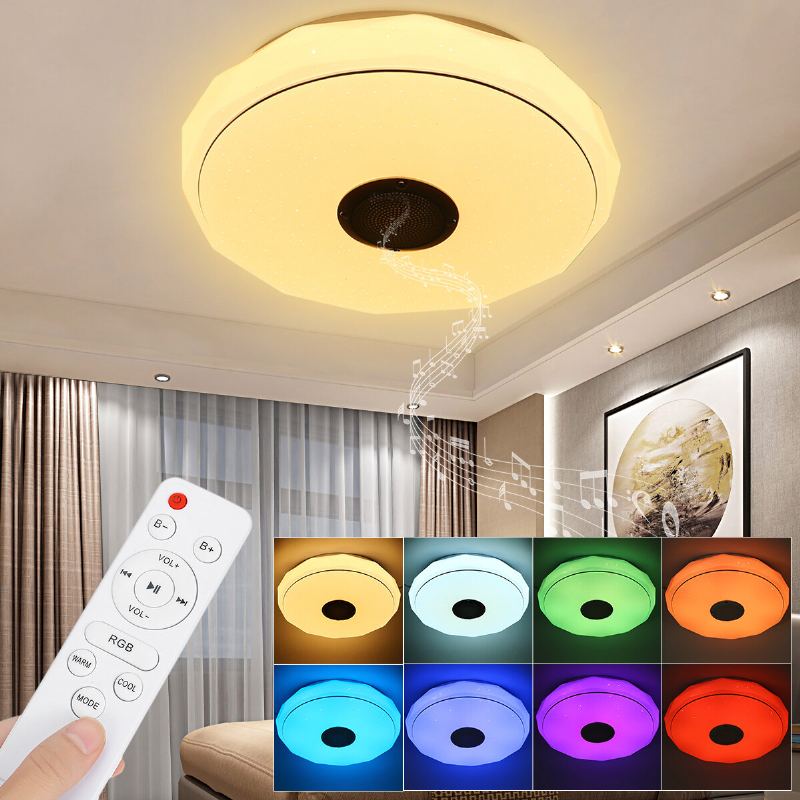 36w/60w 34cm Moderní Led Hudební Stropní Světlo Rgb Bluetooth Reproduktor Down Lamp App+dálkové Ovládání