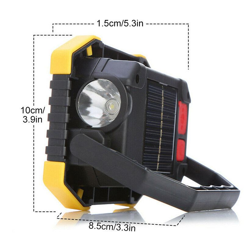 3800lm Led Floodlight Usb/solární Nabíjecí Dobíjecí Pracovní Lampa Outdoor Campin