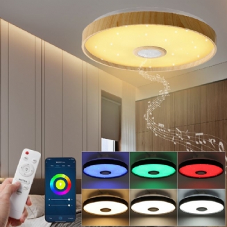 38cm Stropní Svítidlo S Bluetooth Reproduktorem Stmívatelné Moderní Smart Home Party Light Ovládání Jas Barvy Světla A Hudba S Dálkovým Ovládáním Přes Mobilní Aplikaci