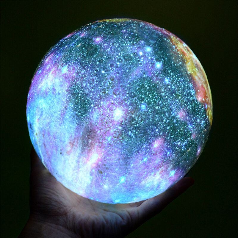 3d Tisk Moon Lamp Space Led Noční Světlo Dálkové Ovládání / Touch/ Pat Control Usb Charge Valentine Gift