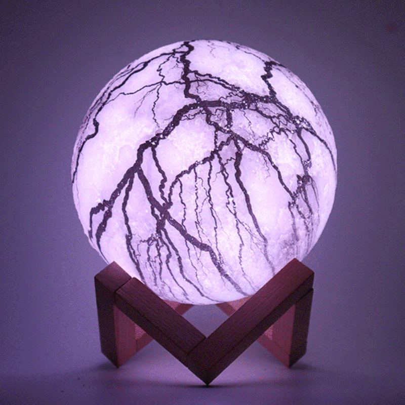 3d Tisk Moon Lamp Space Led Noční Světlo Dálkové Ovládání / Touch/ Pat Control Usb Charge Valentine Gift