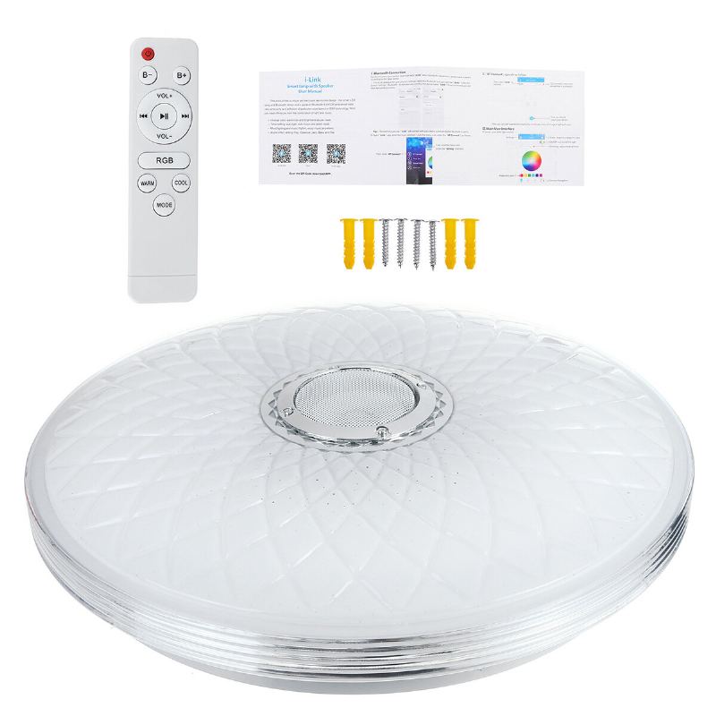 40cm 85-265v Bluetooth Led Stropní Světlo 256 Rgb Hudební Reproduktor Stmívatelné 2.4ghz Dálkové Ovládání