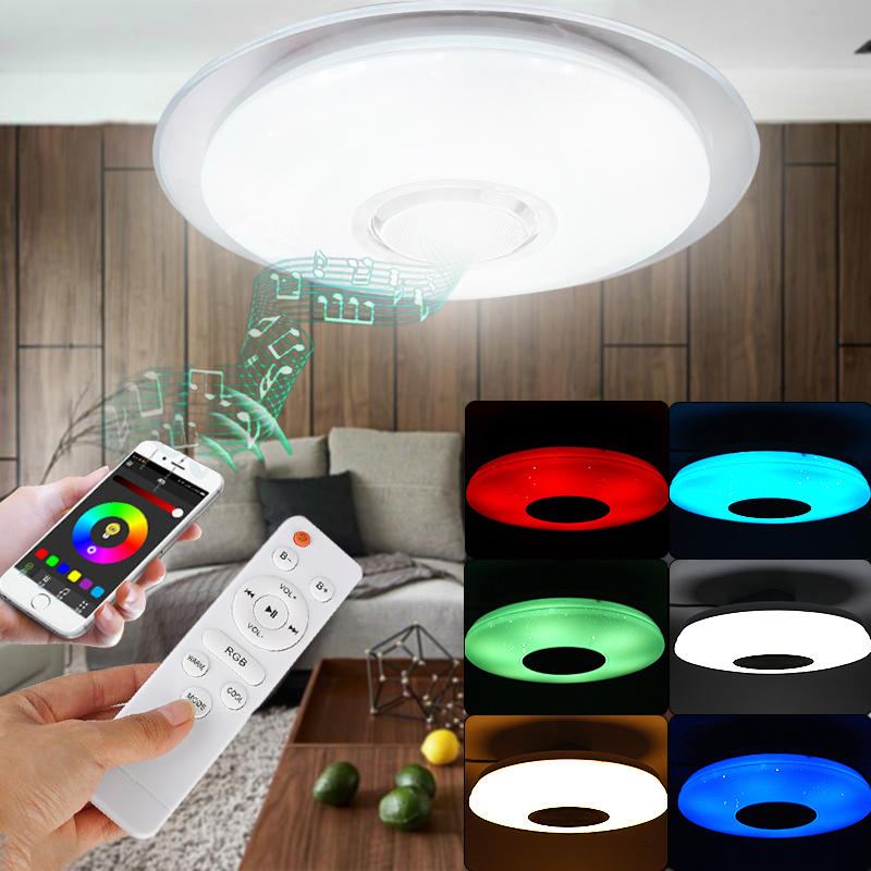 48w 108led Stmívatelné Rgb Stropní Světlo Pro Zapuštěnou Montáž Bluetooth Music Speaker Ovládání App