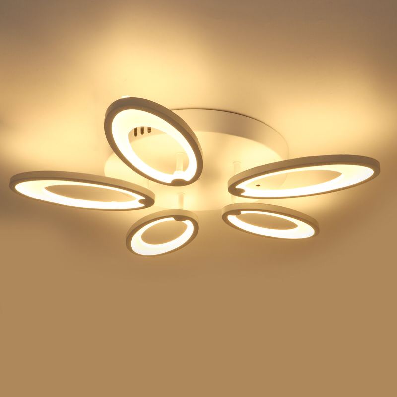 5 Hlav Moderní Led Stropní Akrylátová Domácí Svítidla Lustrová Lampa + Dálkové 3200-6500k
