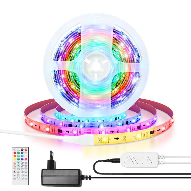 5m/10m Vestavěný Ic Smart Wi-fi Rgb Magický Led Pásek Světlo+40keys Ir Dálkové Ovládání Spolupráce S Alexa Google Assistant Vánoční Ozdoby Výprodej Osvětlení