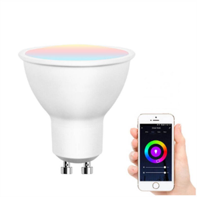 5w Gu10 Rgb Wifi Smart Bulb Ovládání App Hlasové Funguje S Google Assistant Alexa