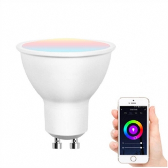 5w Gu10 Rgb Wifi Smart Bulb Ovládání App Hlasové Funguje S Google Assistant Alexa