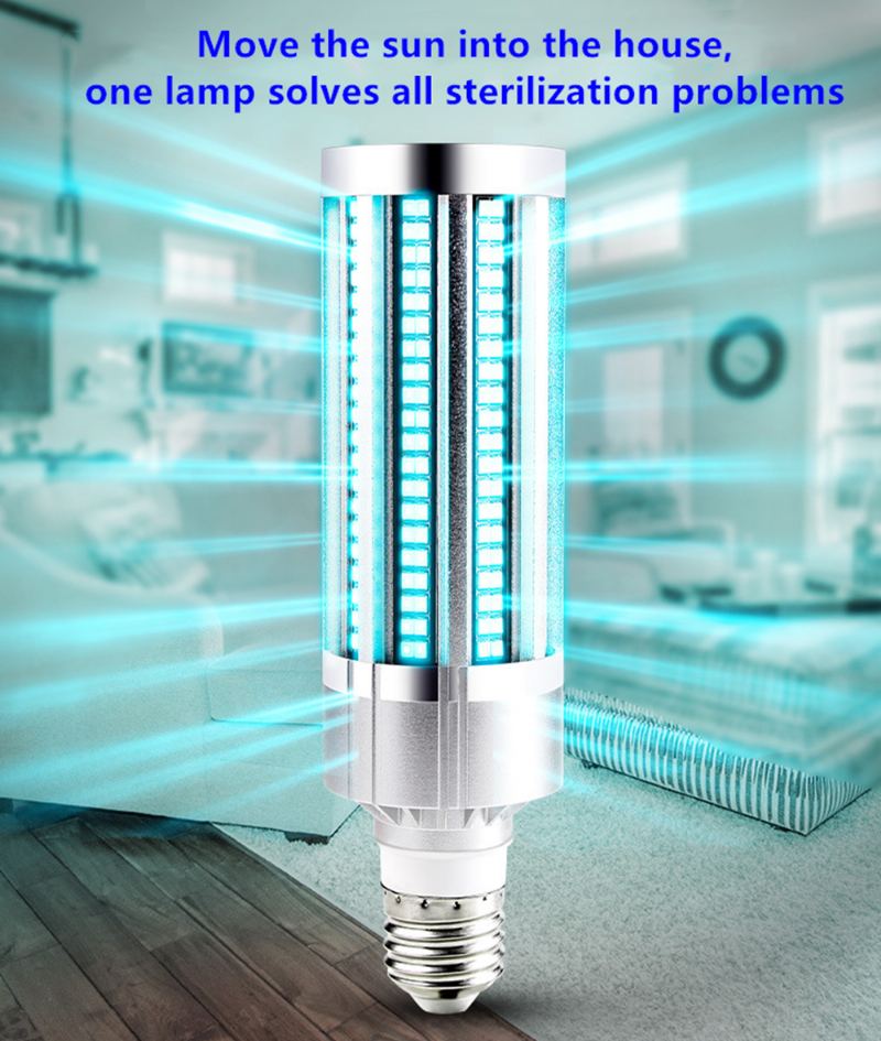 60w 220v Uv Sterilizační Lampa E27 Led Uvc Žárovka Dálkové Ovládání Dezinfekční Světlo Sterilizátor Ozón Zabíjí Bakterie Roztoče