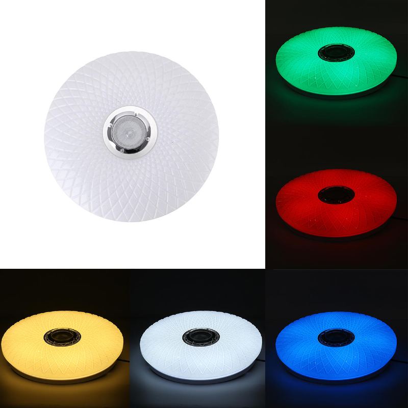 60w Inteligentní Stropní Led Světlo Rgb Bluetooth Hudební Reproduktor Stmívatelná Lampa App Remote