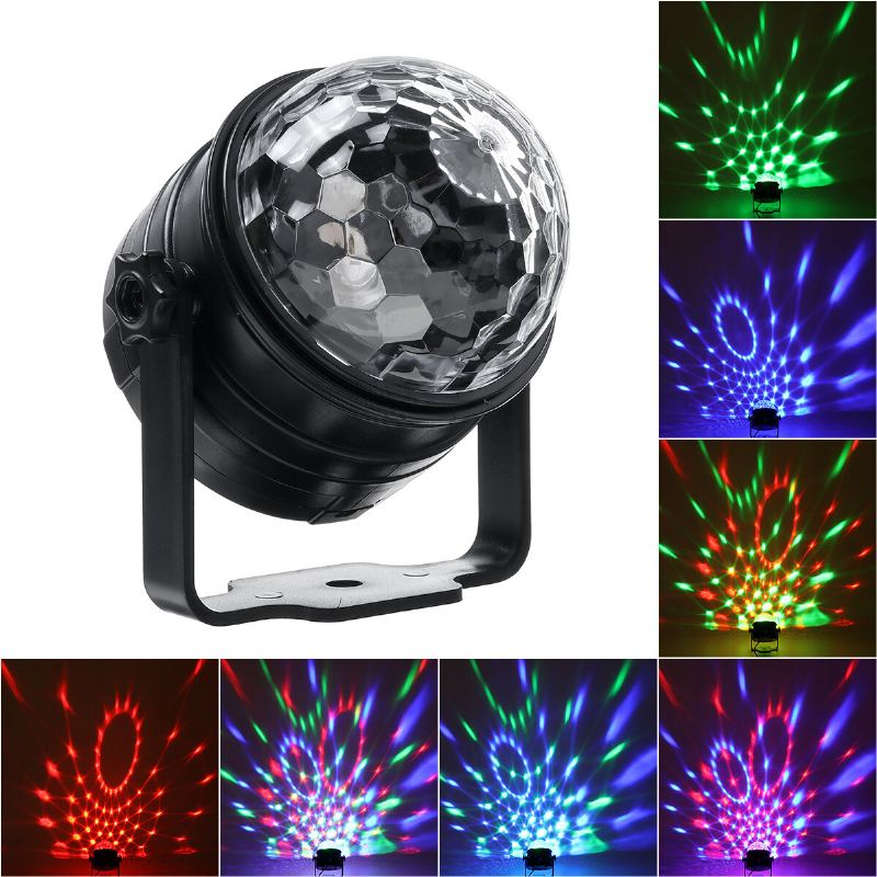 6w 110-240v 6 Režimů Rgb Disco Party Lights Stroboskop Led Dj Ball Zvuk Aktivovaná Žárovka Taneční Lampa Prázdniny Dekor