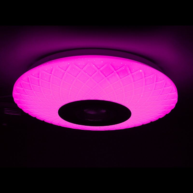 72w Rgb Hudební Barevné Led Stropní Světlo Stmívatelná Lampa Bluetooth + Ovládání App Ac180v~265v