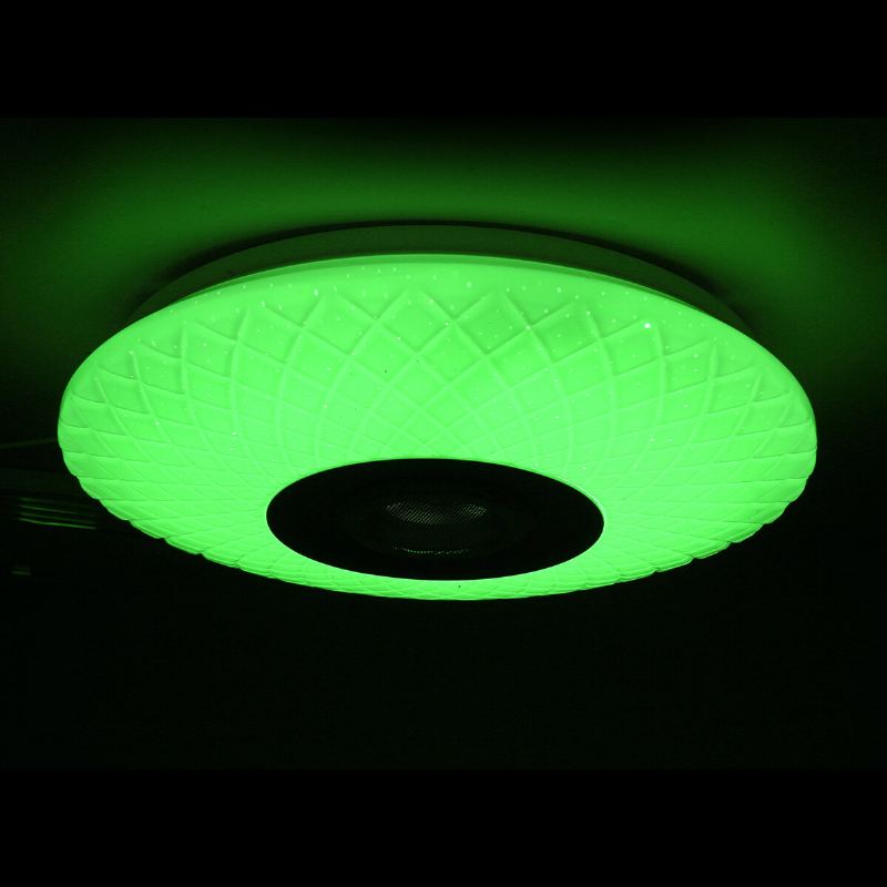 72w Rgb Hudební Barevné Led Stropní Světlo Stmívatelná Lampa Bluetooth + Ovládání App Ac180v~265v