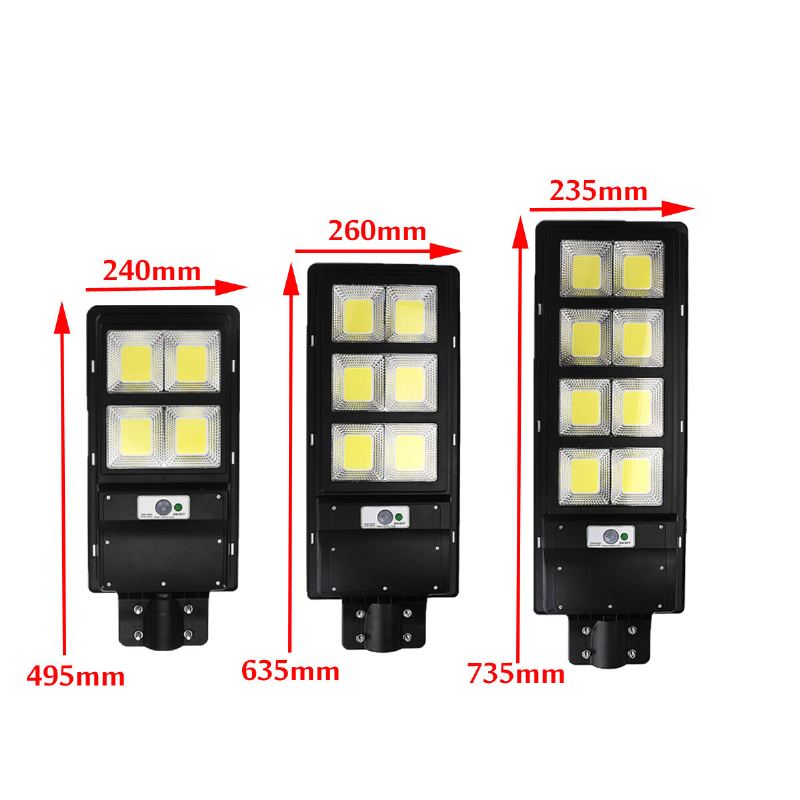 800-2000w 400/600/800 Cob Solární Nástěnné Světlo Pir Motion Garden Lamp Remote