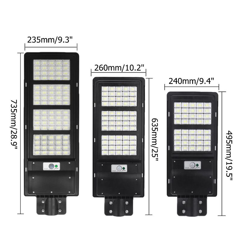 90/120/150w 160/240/320led Solární Pouliční Světlo Pir Nástěnné Svítidlo Se Senzorem Pohybu W/dálkové