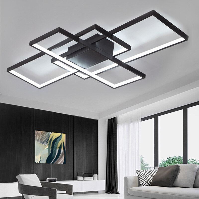 90x50cm Obývací Pokoj Led Stropní Svítidlo Severské Kreativní Lampy A Lucerny Moderní Minimalistická Obdélníková Ložnice Domácí Dekorace Osvětlení