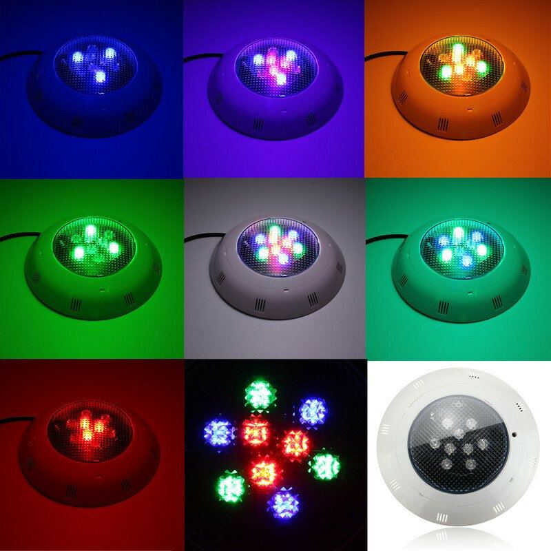 9w Rgb Dálkové Ovládání Led Světlo Do Bazénu Podvodní Voděodolné Noční Atmosférické