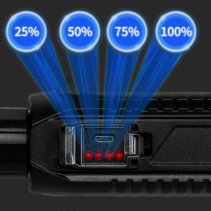 A08 Long Shoot Silný Osl Reflektor S 18650 Li-ion Baterií Usb Dobíjecí\uff06power Display Led Ruční Svítilna Domácí Nářadí