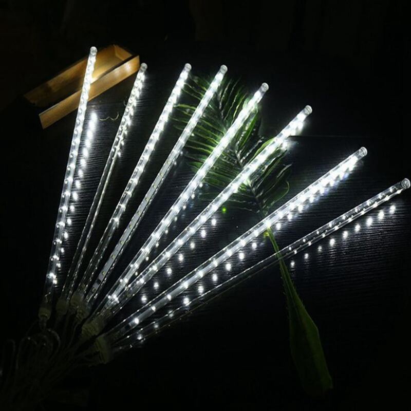 Ac110-240v 50cm Vodotěsný Ip65 180led Meteorická Sprcha Déšť 5 Trubic Řetězec Světlo Sváteční Večírek Vánoční Venkovní Výzdoba