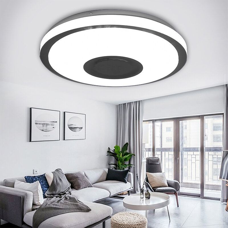 Ac220v/110-240v 38cm Led Rgb Hudební Stropní Lampa Bluetooth App+dálkové Ovládání Kuchyň Ložnice Koupelna